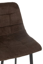 J-Line Barstoel Kent Metaal/Polyester Bruin