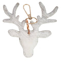Sleutelhanger koehuid hert grijs medium 11cm goud