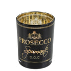 Theelichthouder wijn prosecco zwart medium 12cm