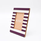 Paars gestreept hars fotolijst 4 x 6 inch modern tafelblad