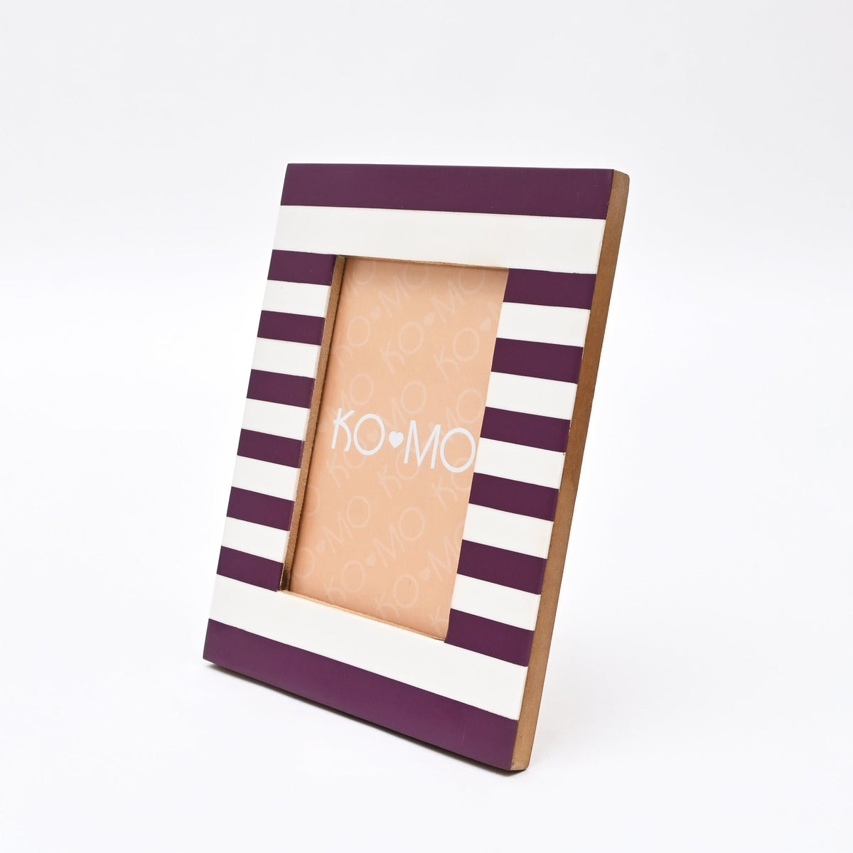 Paars gestreept hars fotolijst 4 x 6 inch modern tafelblad