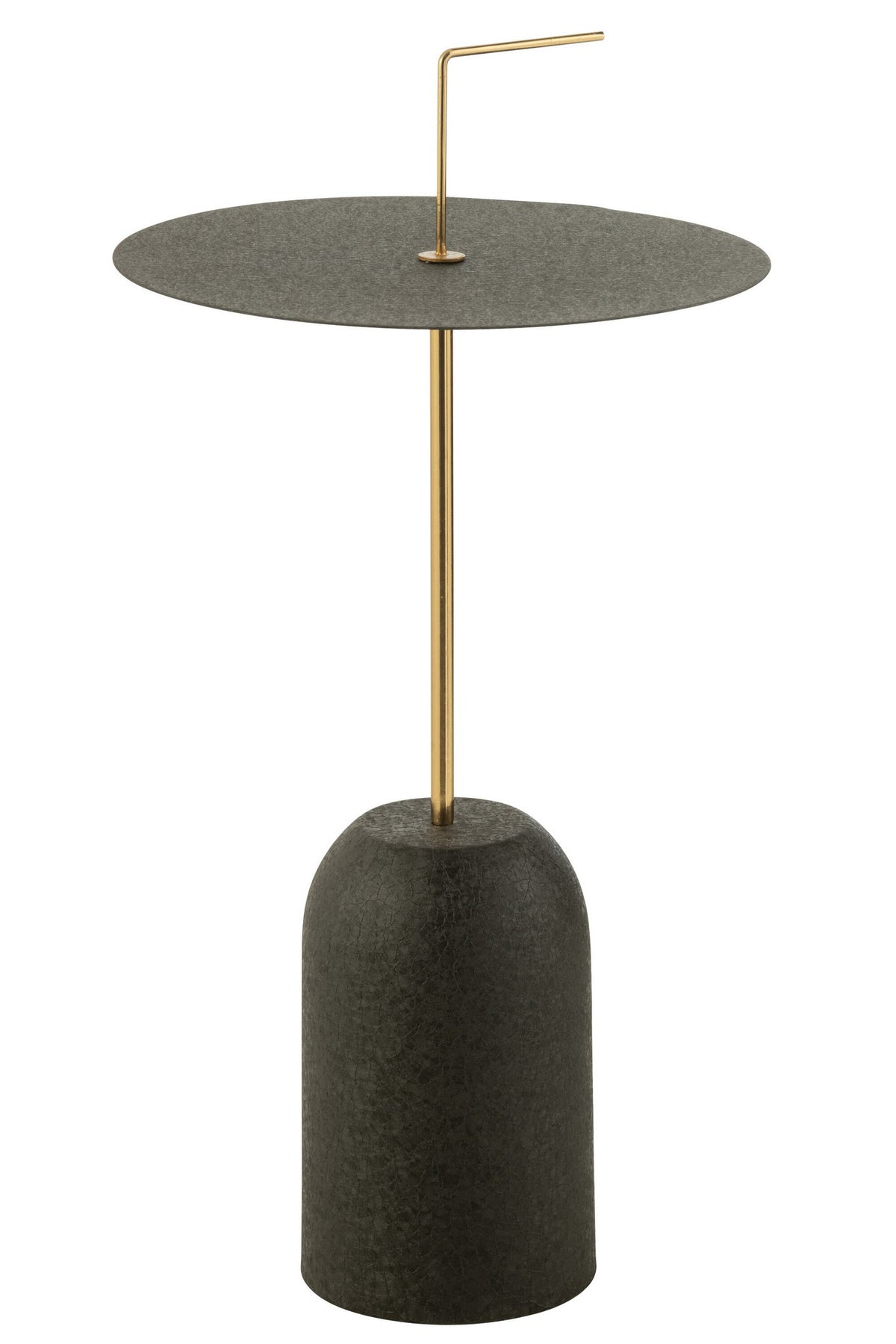 J-Line Bijzettafel Schijf Metaal Zwart/Goud