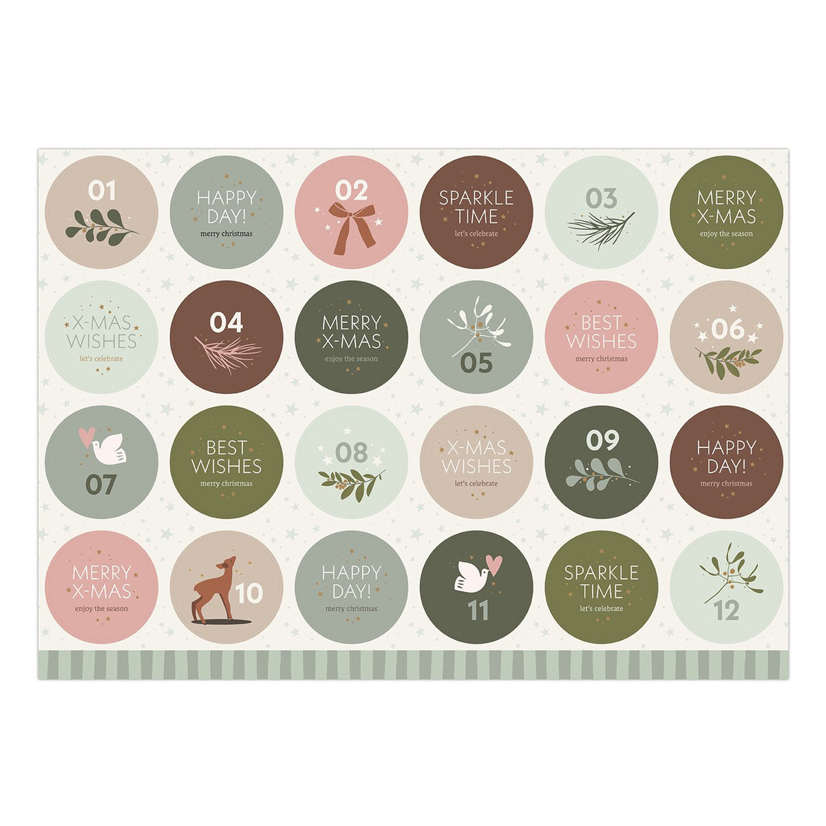 Stickervellen A4 Xmas '26 - 25 stuks