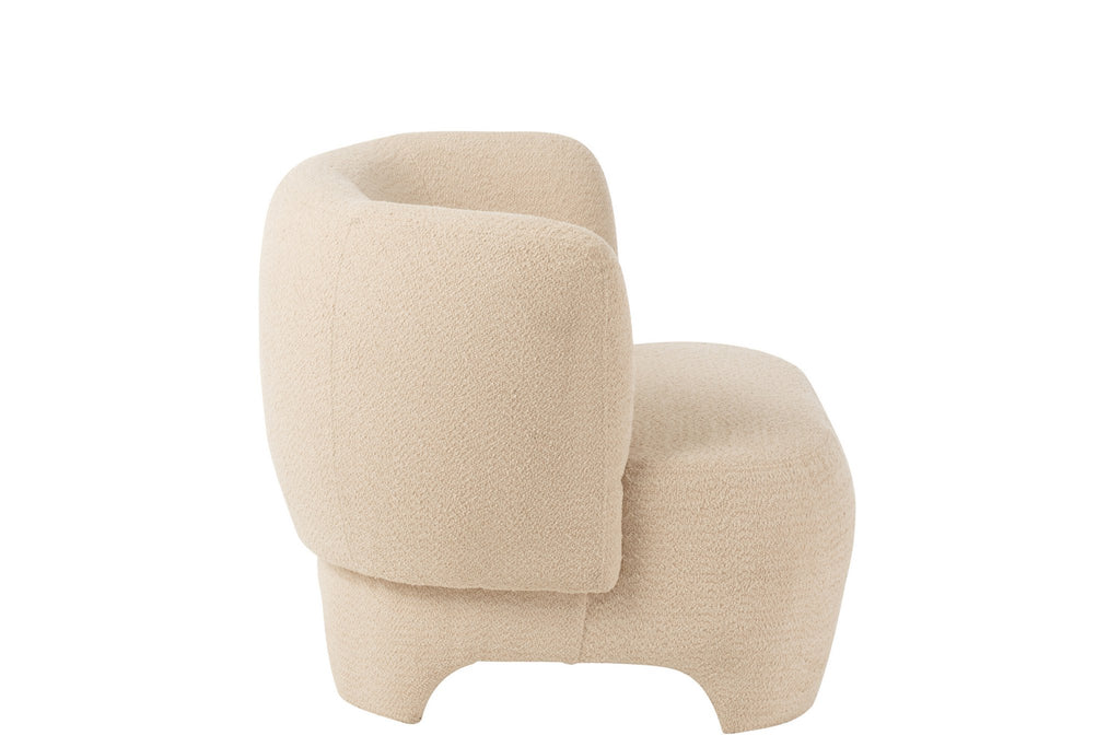 J-Line Zetel 1-Zit Gebreid Tex/Ht Wit