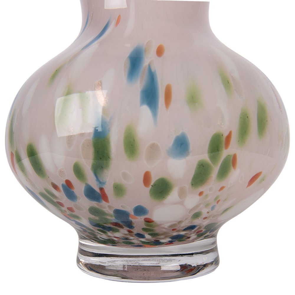 Vaas Ø 10x23 cm Roze Glas