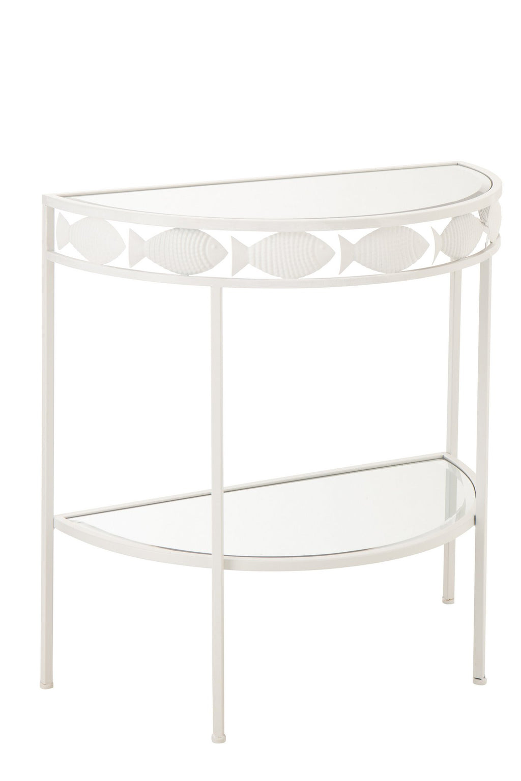 J-Line console Vis - ijzer - wit