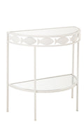 J-Line console Vis - ijzer - wit