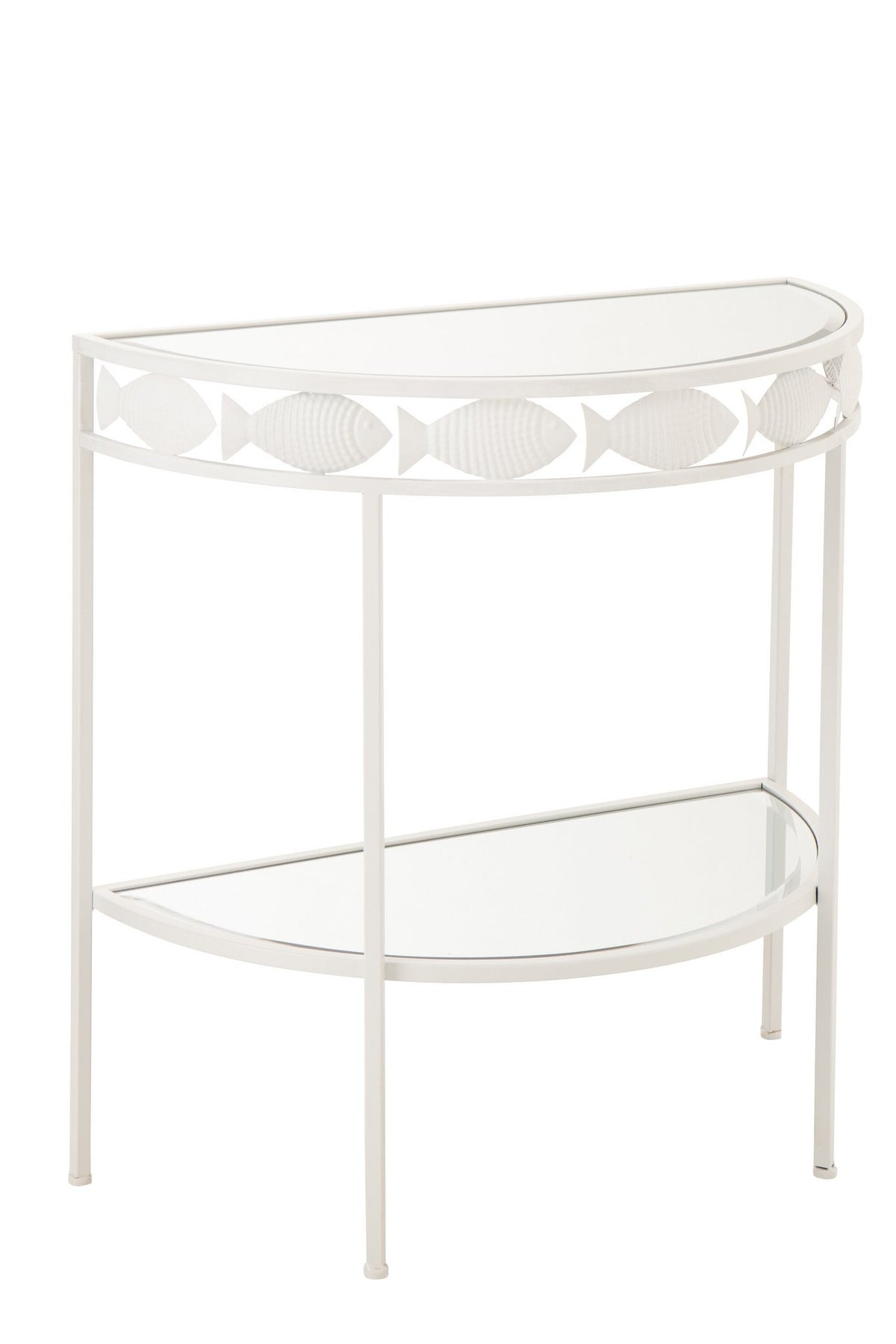 J-Line console Vis - ijzer - wit