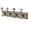Wandkapstok 4 Haken 45x10x18 cm Wit Hout