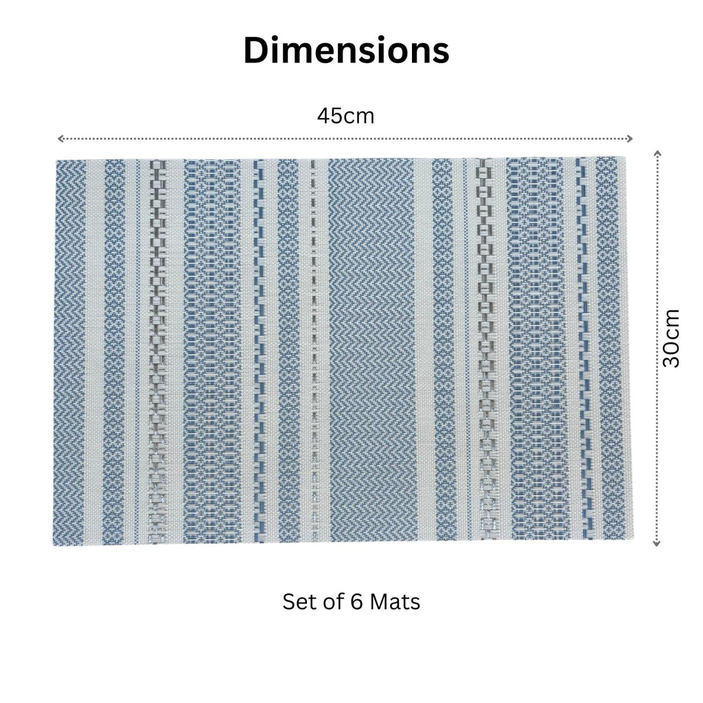 Eettafelplacemats – Geweven PVC-vinyl – Set van 4 – Antislip
