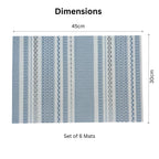 Eettafelplacemats – Geweven PVC-vinyl – Set van 4 – Antislip