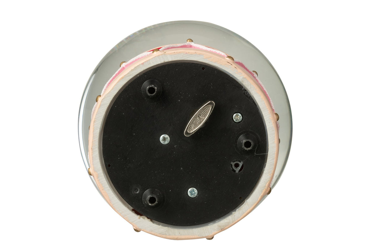 J-Line decoratie waterbol Notenkraker - polyresin - wit/roze