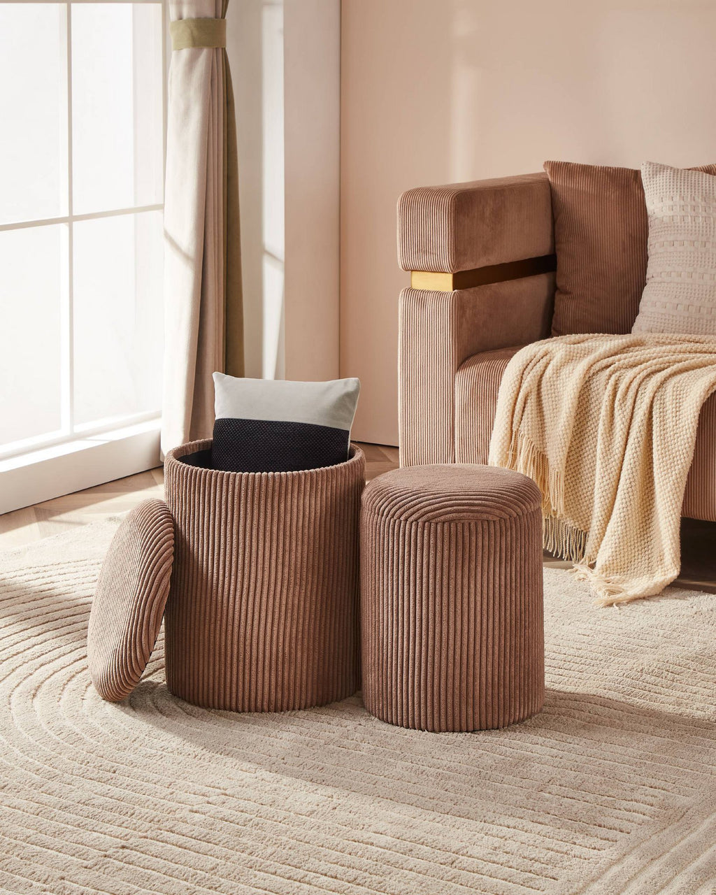 Hocker Vavatenina Bruin 35x45 cm
