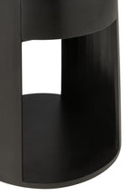 J-Line Bijzettafel Drawn Mango Hout/Mdf Zwart