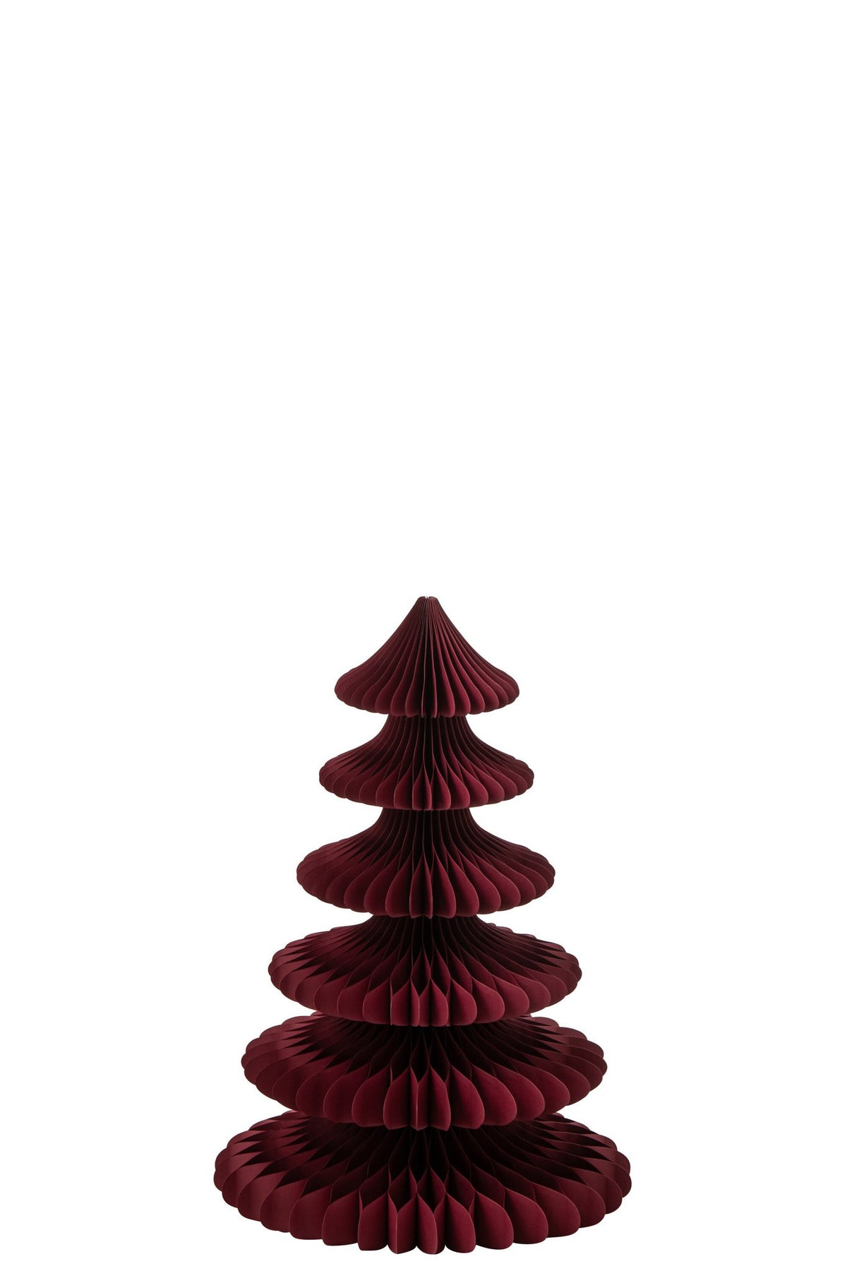 J-Line decoratie Boom - papier - bordeaux - medium