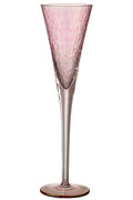 J-Line glas champagne Oneffen - glas - transparant/roze