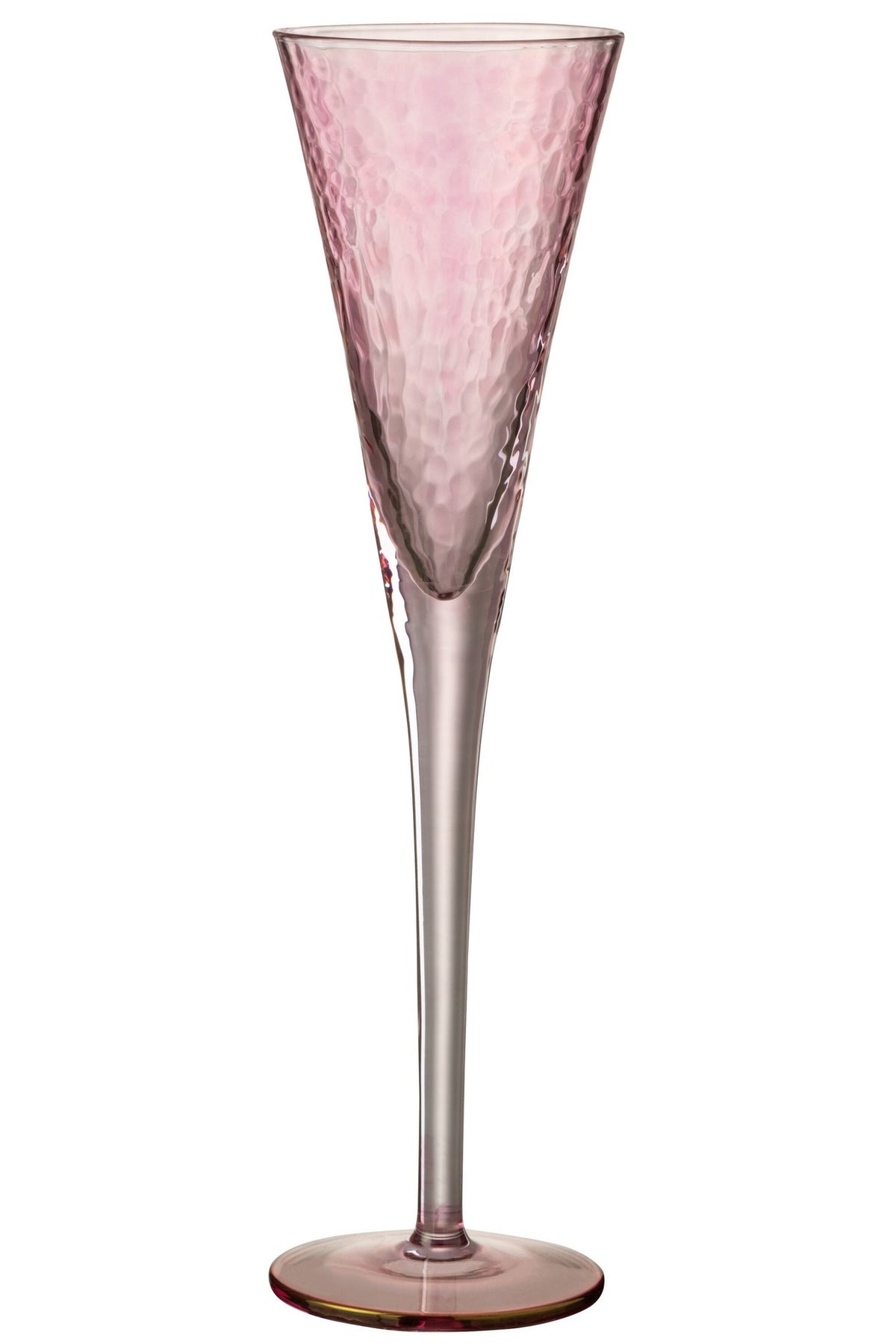 J-Line glas champagne Oneffen - glas - transparant/roze