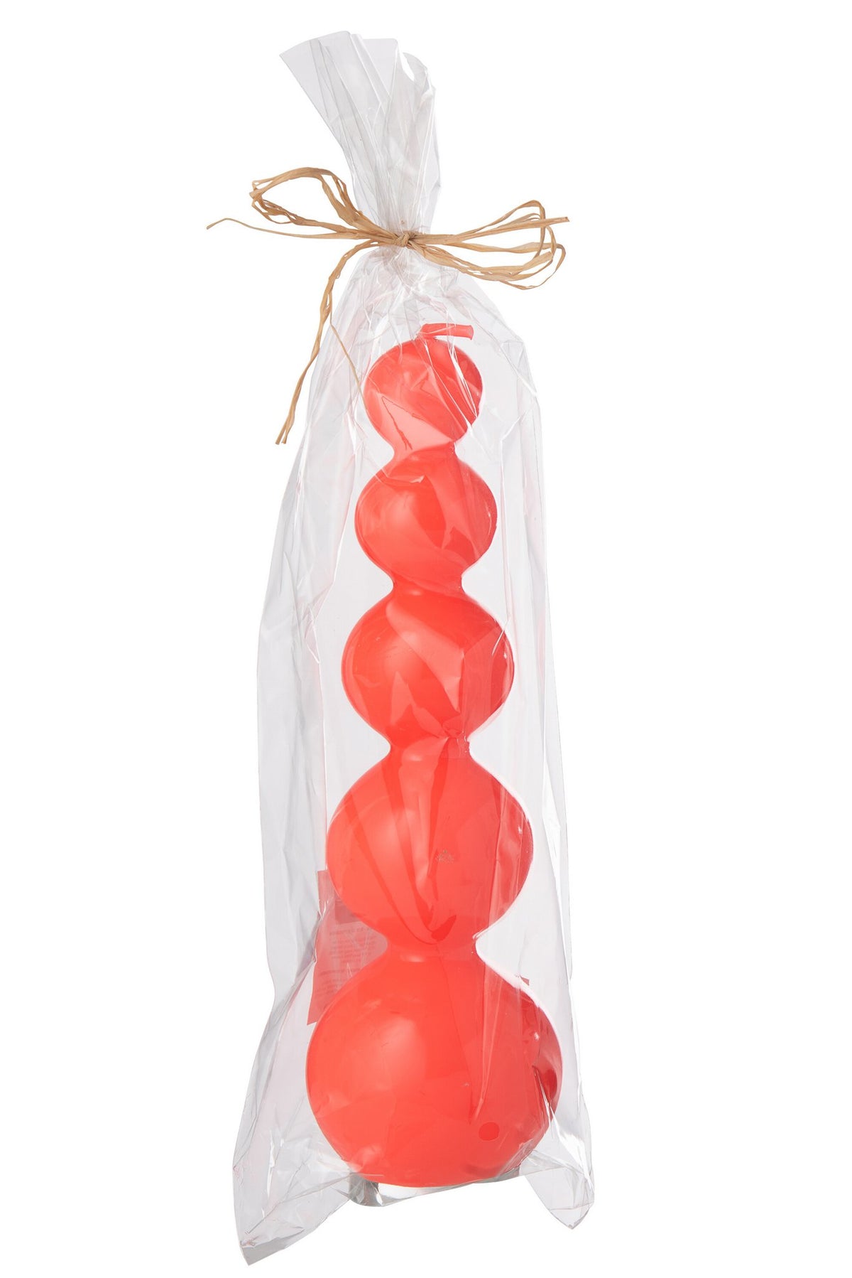 J-Line Kaars Kalebas Fluo Rood - 25 Uur