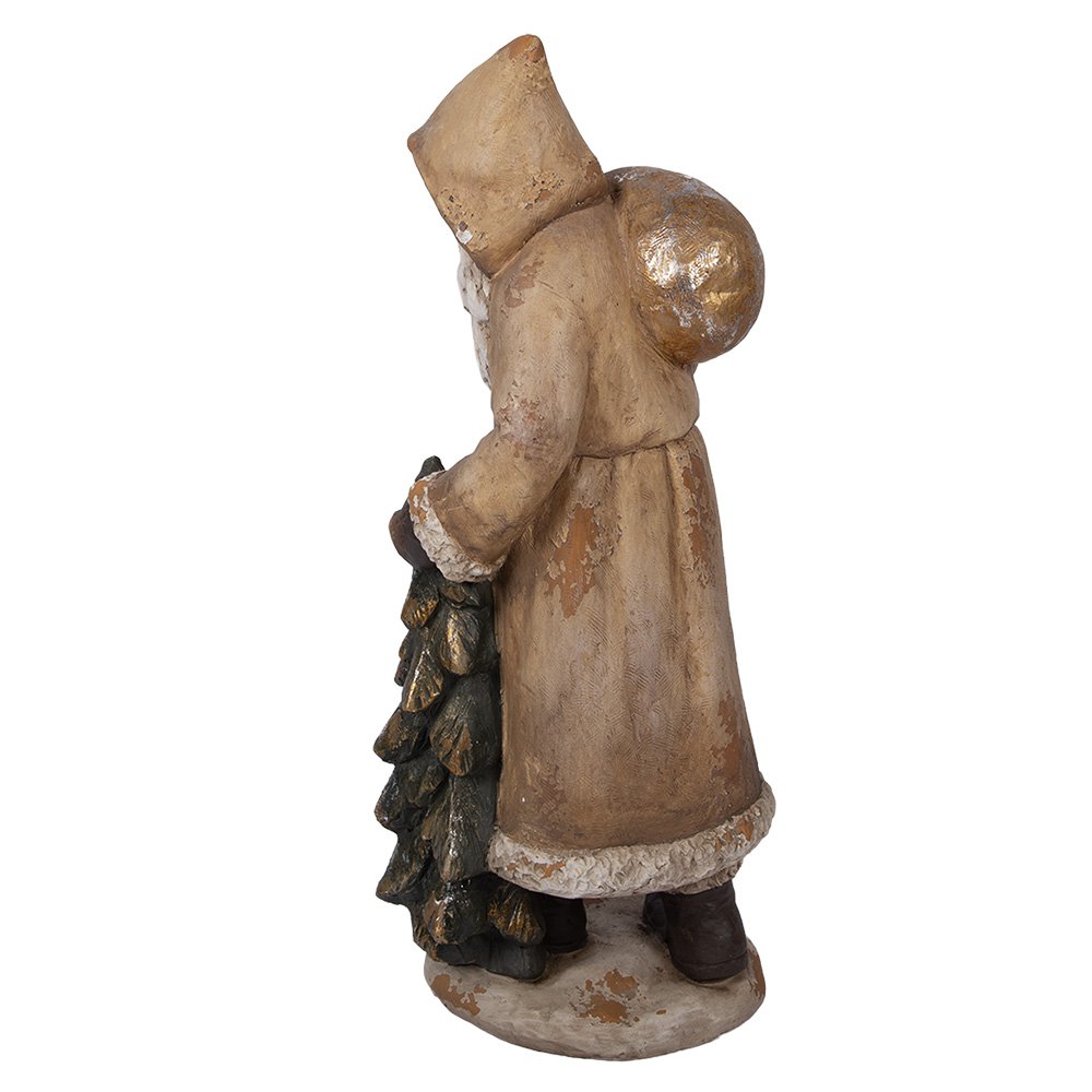Decoratie Beeld Kerstman 38x30x90 cm Beige Keramisch materiaal