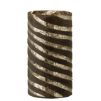 J-Line vaas Strepen Rond - glas - zilver - small - 28 cm hoog