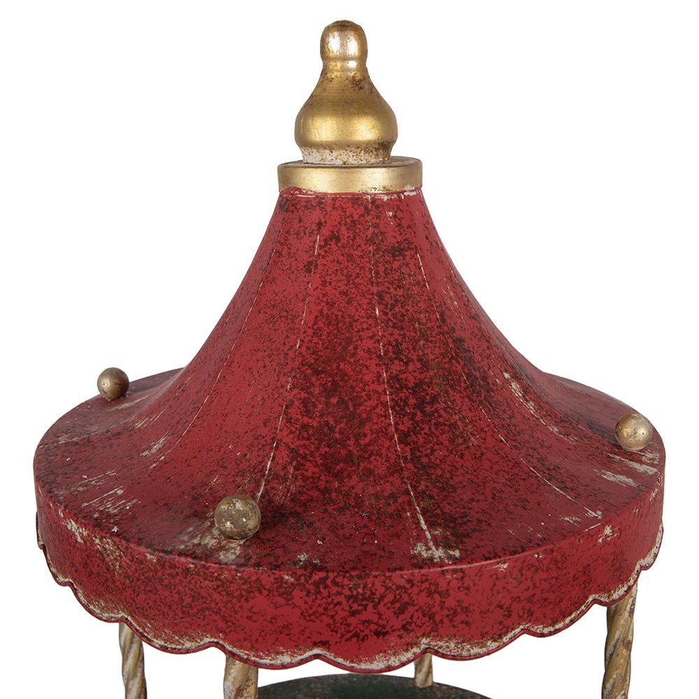 Kerstdecoratie Beeld Ø 27x48 cm Rood Metaal