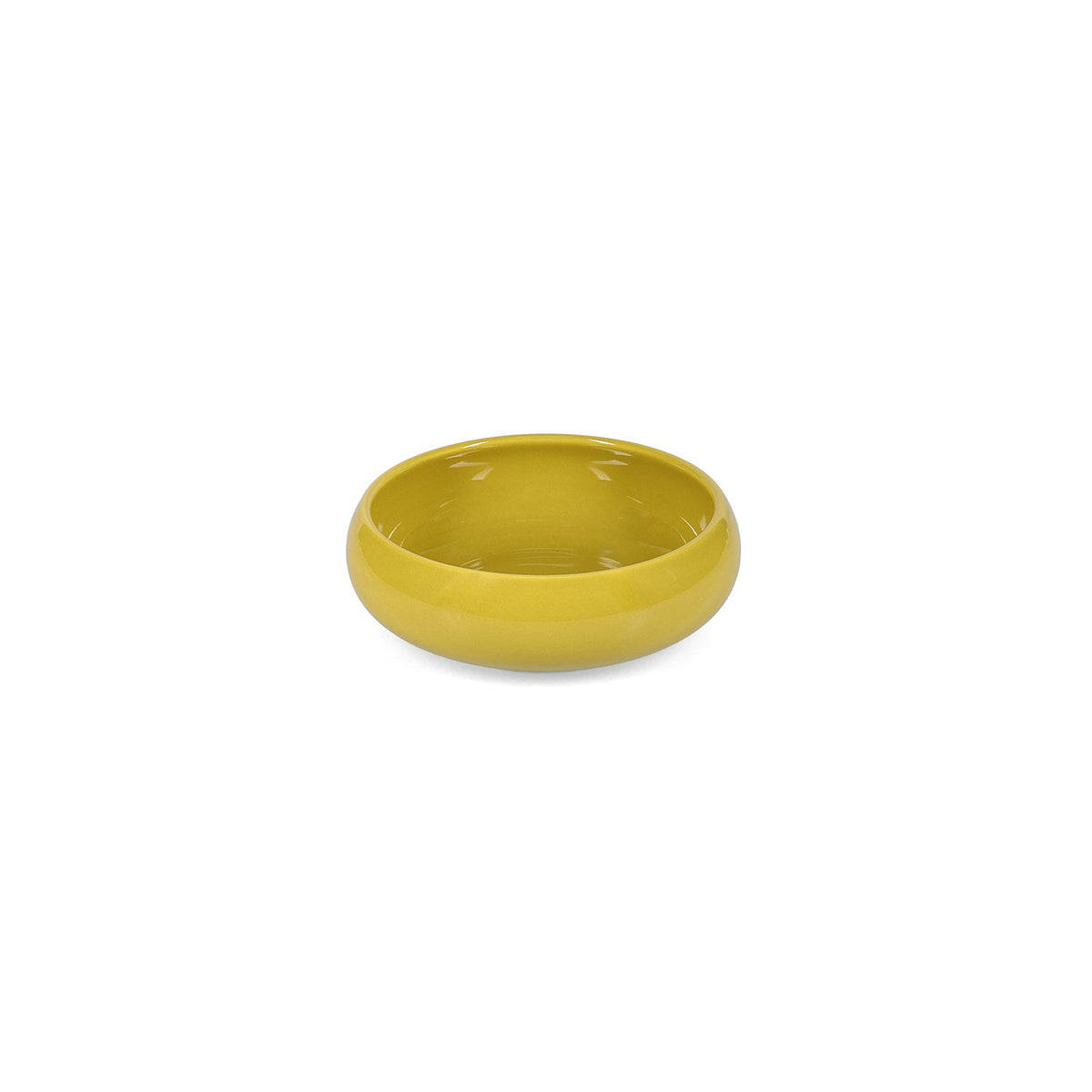 Kom 16xH5,5cm mosterdgeel Billie - Set van 2