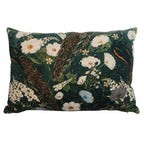 Groot kussen fluweel romantisch pauw bloem 40x60cm*