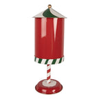 Kerstdecoratie Beeld Brievenbus Ø 24x58 cm Rood Metaal