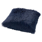 Dutch Decor Fluffy - Sierkussen 60x60 cm - Superzacht - XL kussen - Insignia Blauw - Blauw