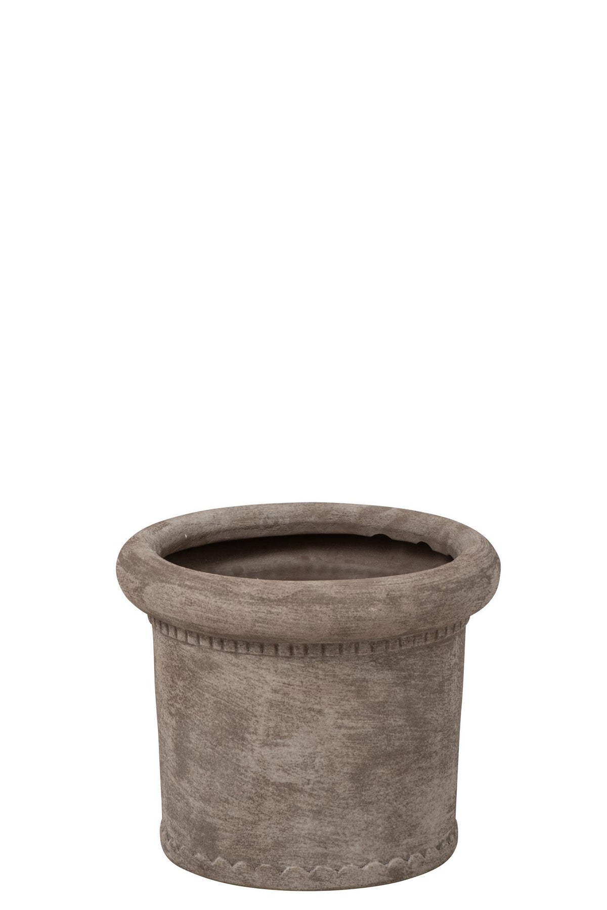 J-Line Bloempot - steengoed - greige - medium