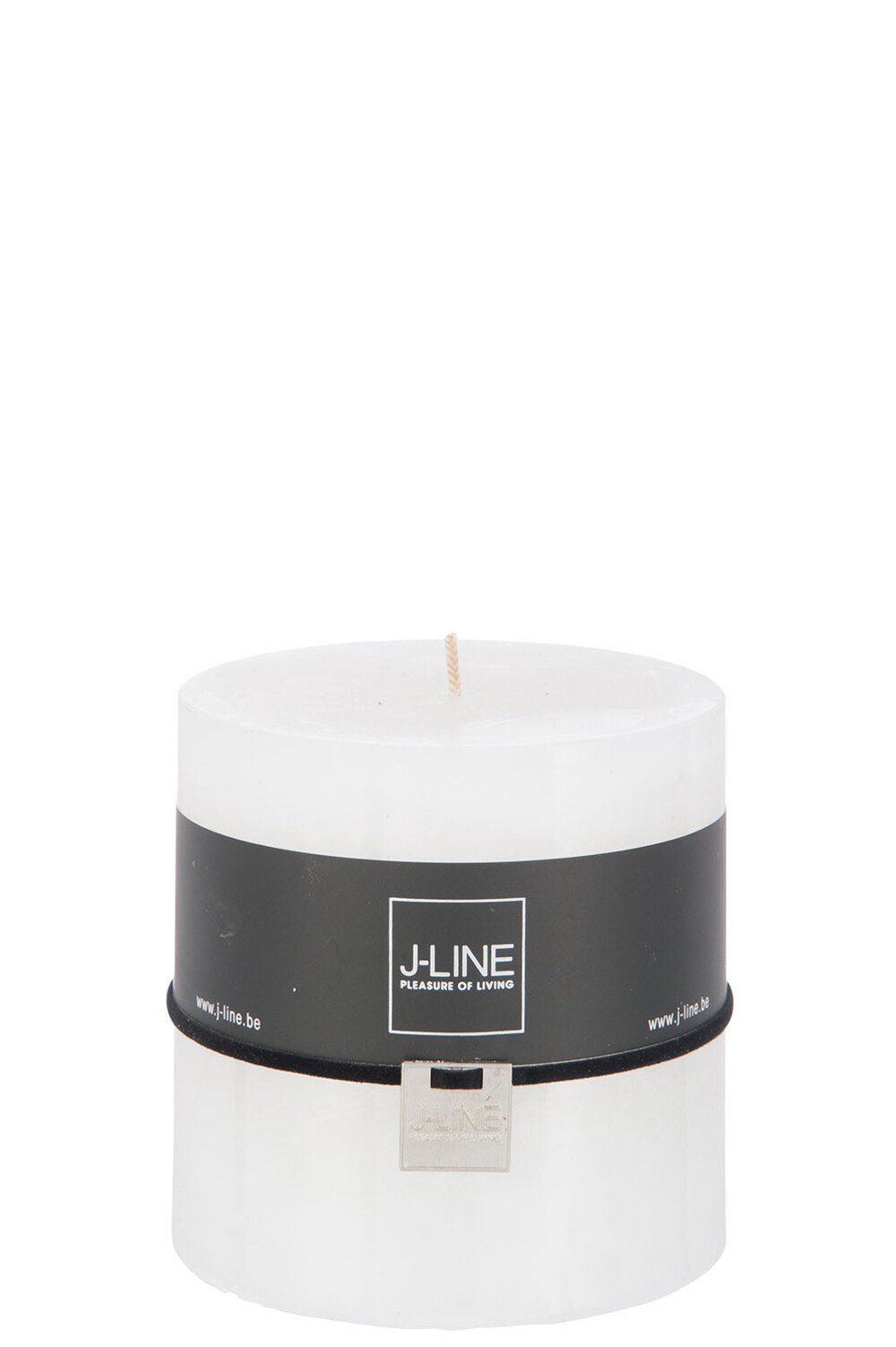 J-Line cilinderkaars - wit - 65U