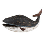 Decoratie Beeld Walvis 23 cm Zwart Wit Hout