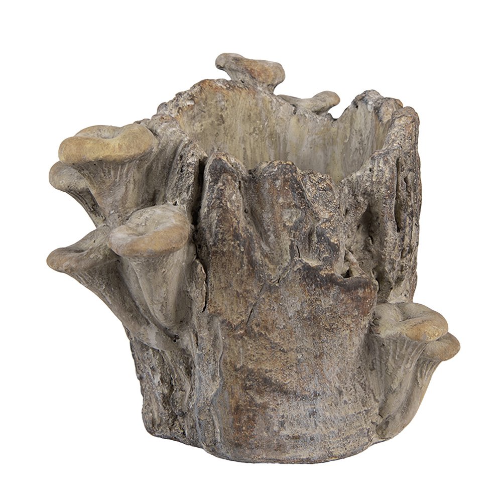 Bloempot 19x17x16 cm Bruin Steen