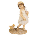 Beeld Meisje 15 cm Beige Polyresin