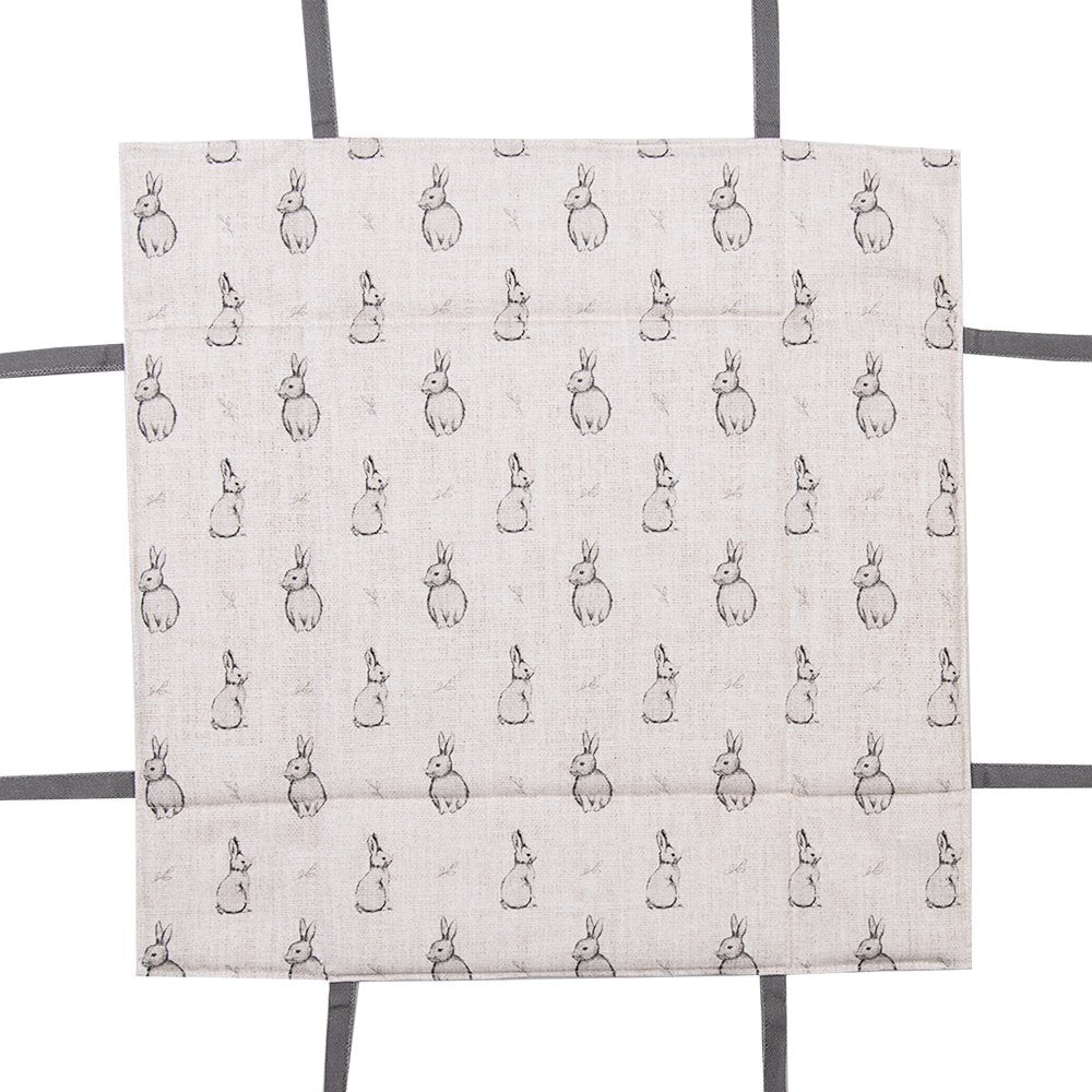 Broodmand 35x35x8 cm Beige Grijs Katoen Konijn