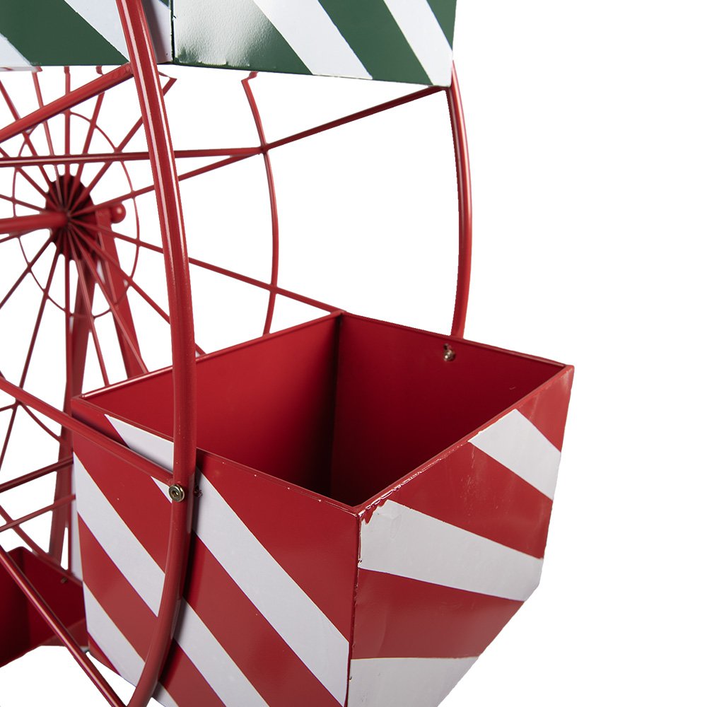 Kerstdecoratie Reuzenrad Rood Metaal