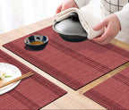 Eettafelplacemats – Hittebestendig Bamboe – 45x30 cm, Set van 6