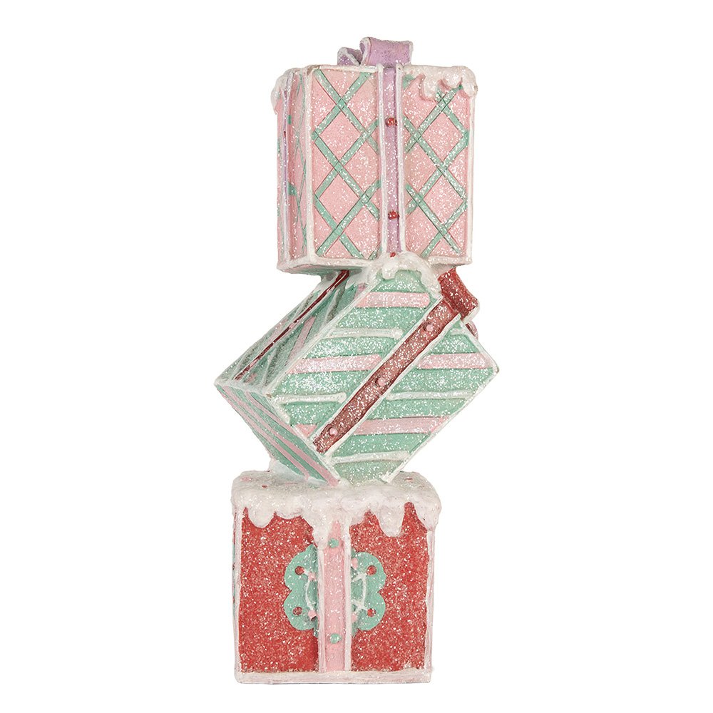 Kerstdecoratie Cadeau 14x16x36 cm Rood Kunststof