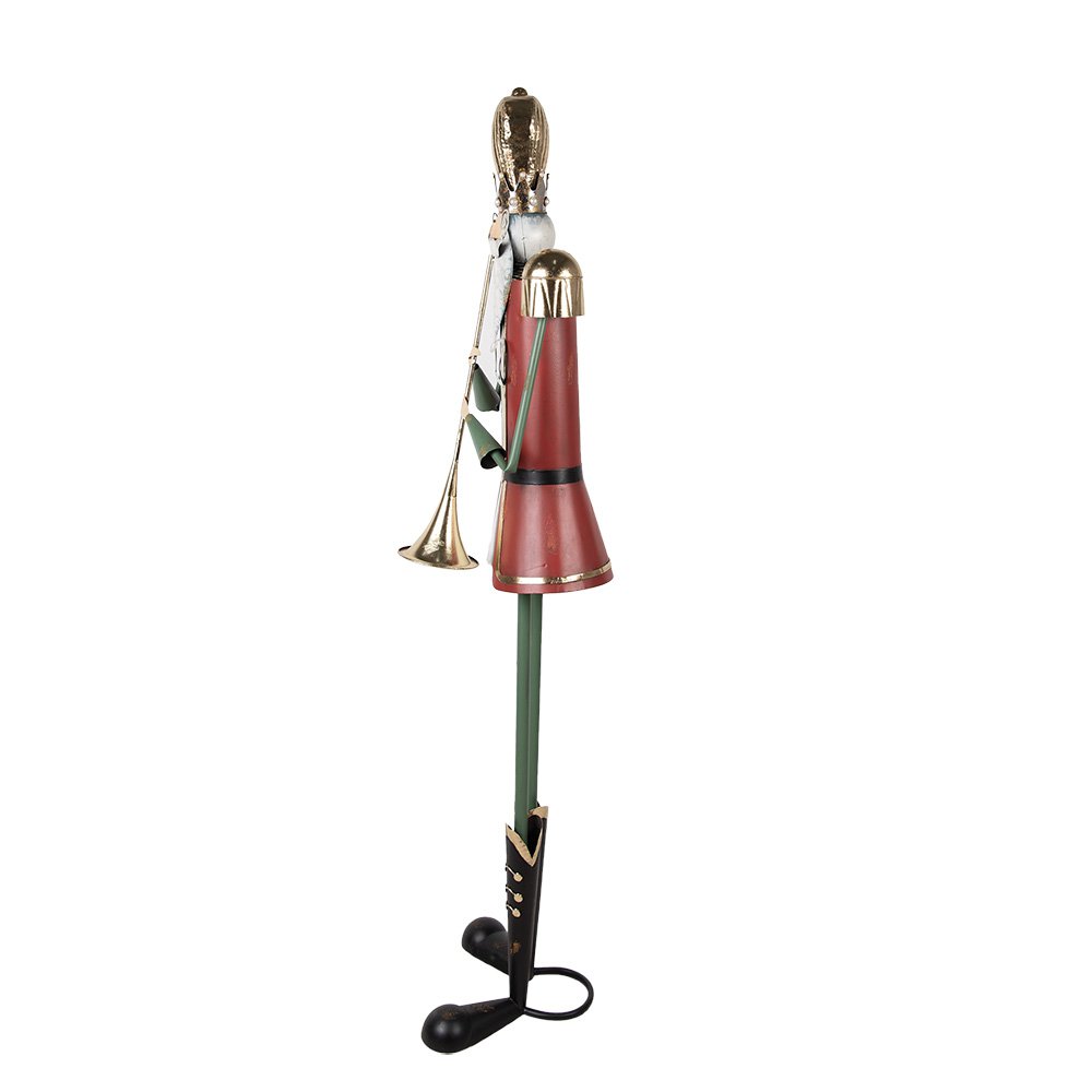 Kerstdecoratie Beeld Notenkraker 39x39x174 cm Rood Metaal