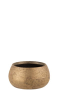 J-Line bloempot Oneffen Laag Ruw - keramiek - goud - Ø 22 cm