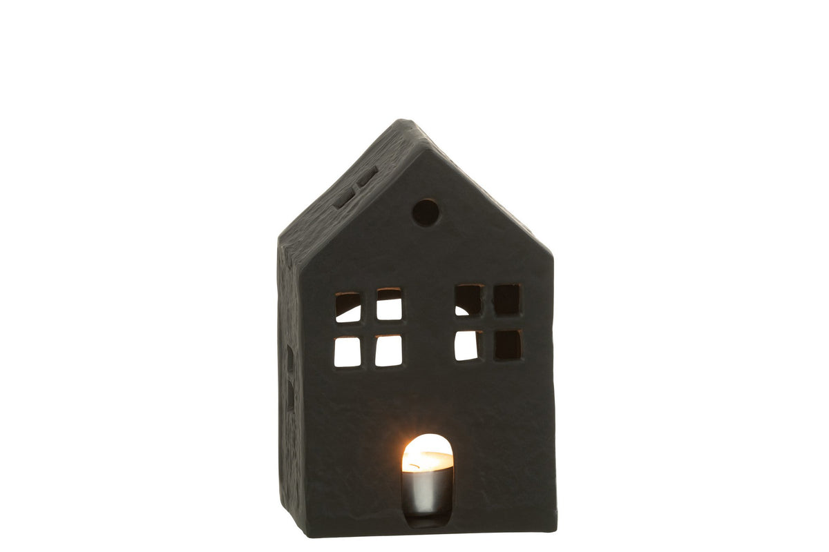J-Line kaarshouder Huis - aluminium - zwart