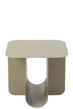 J-Line Bijzettafel Vierkant Metaal Beige