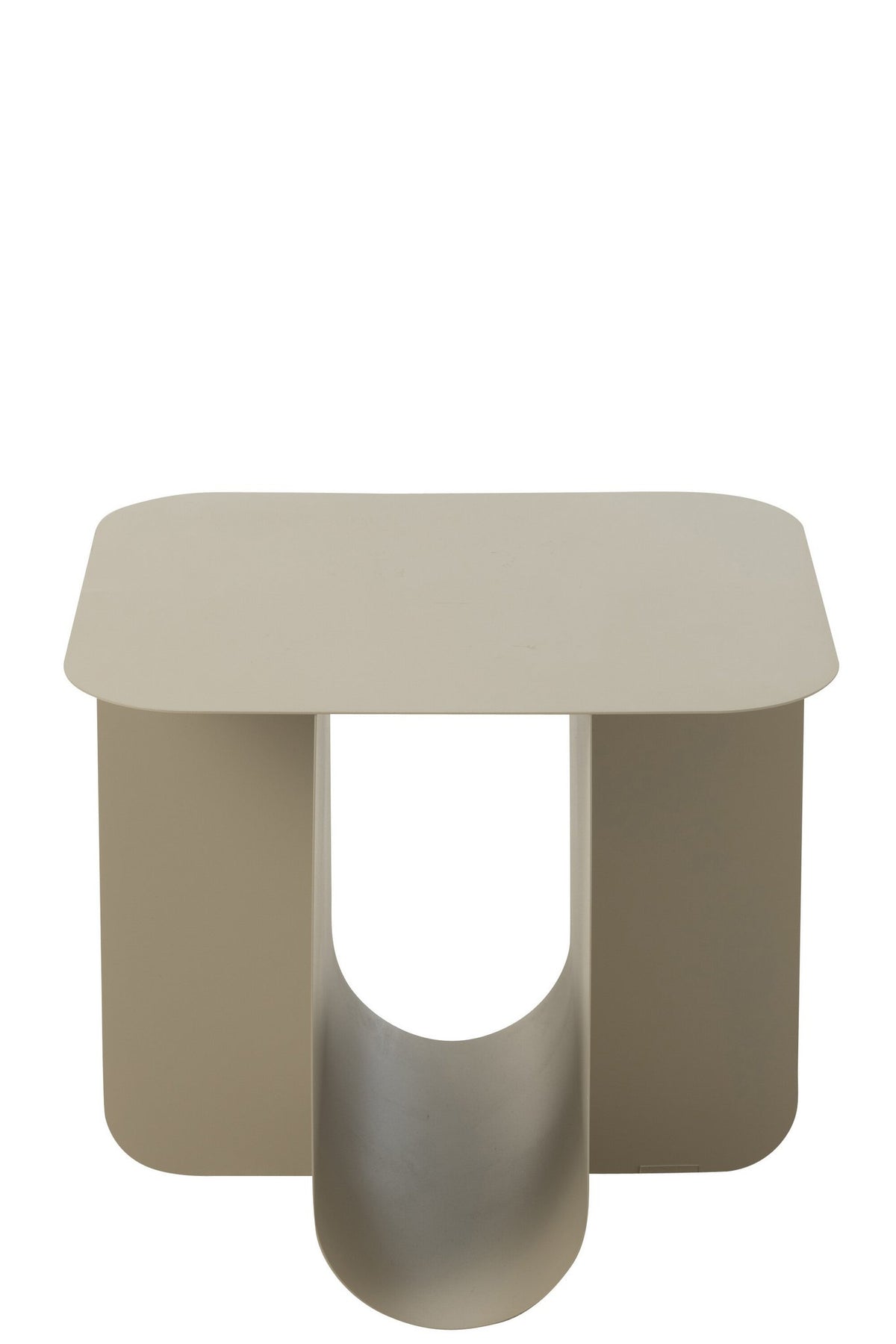 J-Line Bijzettafel Vierkant Metaal Beige