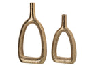 J-Line Solifleurvaas - aluminium - goud - large