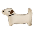 Decoratie schaal Hond 20x13x3 cm Wit Vilt