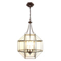 Hanglamp 30x30x170 cm transparant metaal hanglamp eettafel