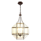 Hanglamp 30x30x170 cm transparant metaal hanglamp eettafel