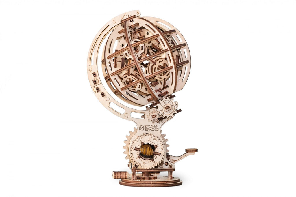 Eco Wood Art (EWA) 3D Mechanische Puzzel, Kinetic Globe, 723, 16x13x25cm