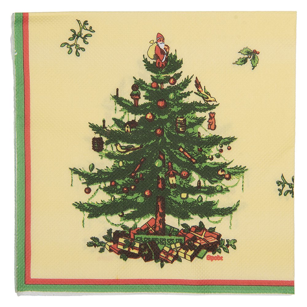 Servetten Papier Set van 20 33x33 cm Geel Papier