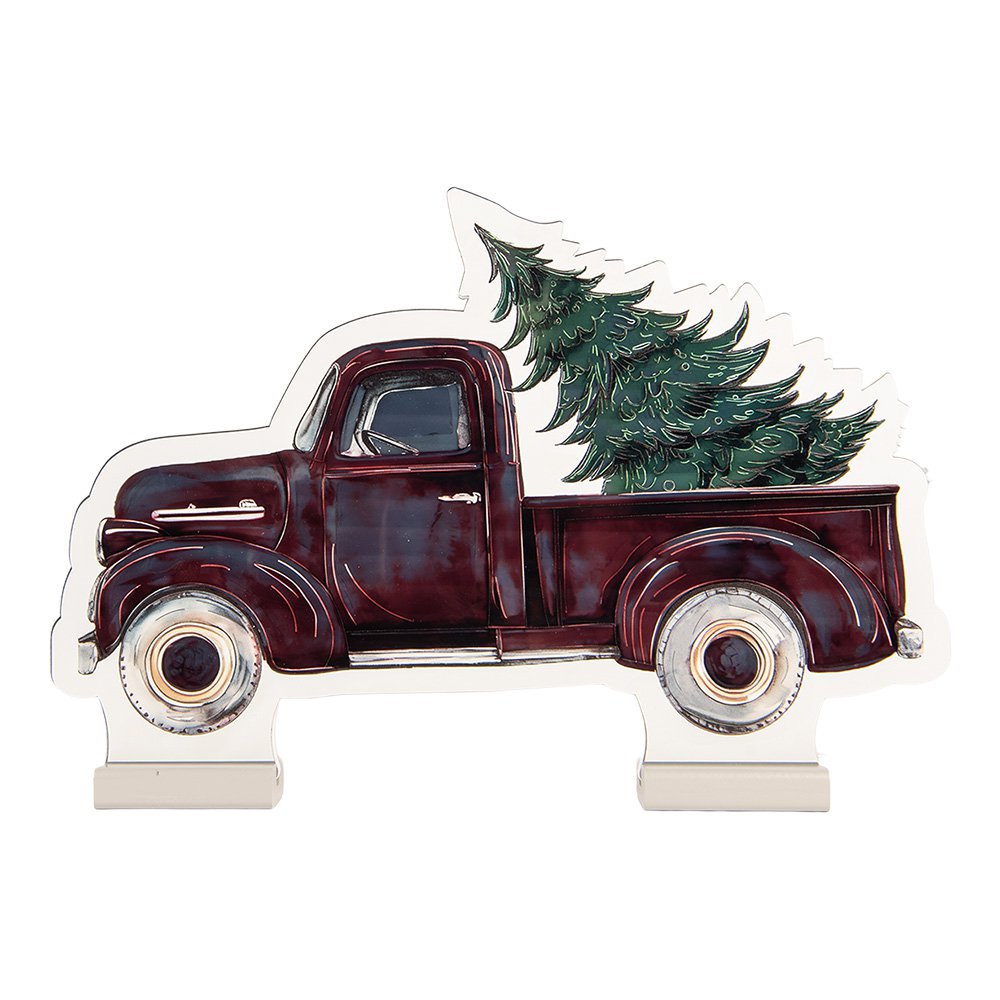 Kerst Infinity Spiegel Lamp Auto 40x5x28 cm Rood Kunststof